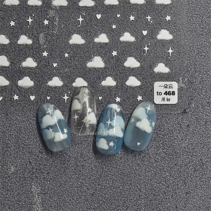 Bubles Moon Nail Stickers